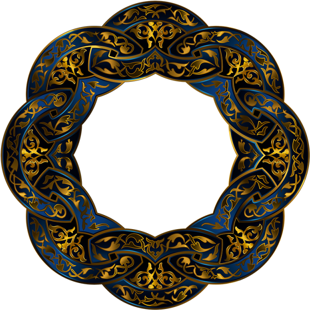 Clip Art Islamic Round Frame Ornament - Clip Art Islamic Round Frame Ornament (640x640)