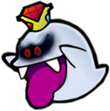 Clip Art Paper King Boo With Transparent Background - Clip Art Paper King Boo With Transparent Background (420x420)