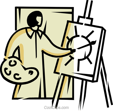 Painters Royalty Free Vector Clip Art Illustration - Painters Royalty Free Vector Clip Art Illustration (480x469)