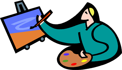 Artist Painting A Picture Royalty Free Vector Clip - Artist Painting A Picture Royalty Free Vector Clip (480x274)