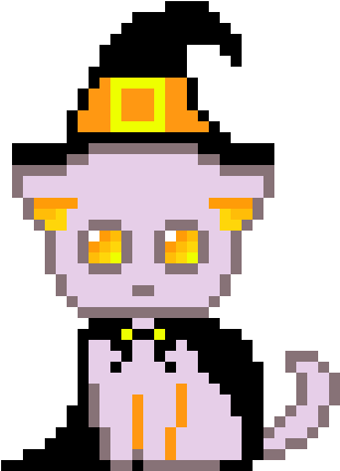 Cute Witch Cat - Cute Witch Cat (460x500)