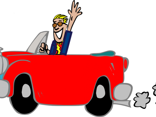 Driving Car Clipart - Driving Car Clipart (640x480)