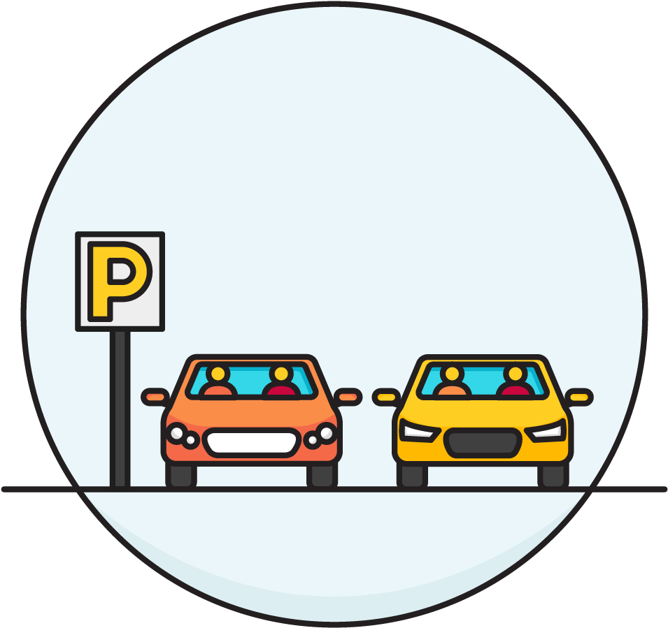 Carpooling Parking Clipart - Carpooling Parking Clipart (1000x1000)