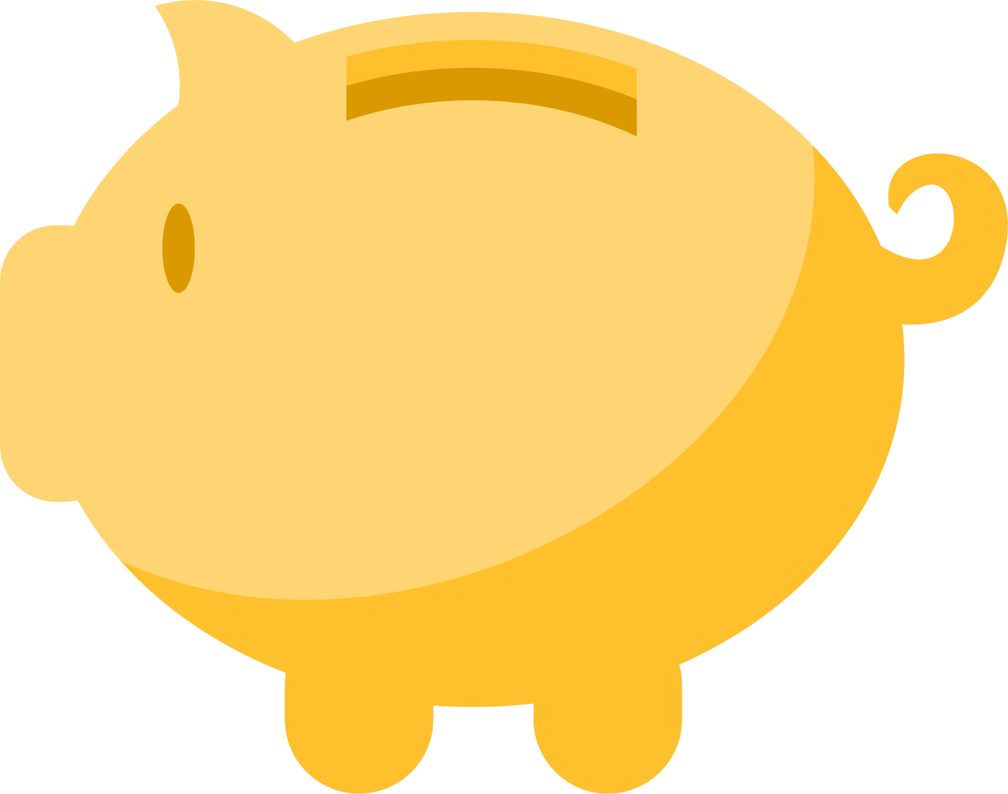 Domestic Pig Saving Piggy Bank Clip Art - Domestic Pig Saving Piggy Bank Clip Art (2000x1576)
