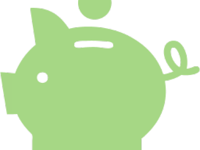 Green Clipart Piggy Bank - Green Clipart Piggy Bank (640x480)