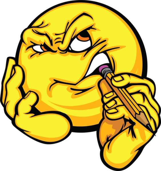 Smiley Clipart Thinking - Smiley Clipart Thinking (564x600)