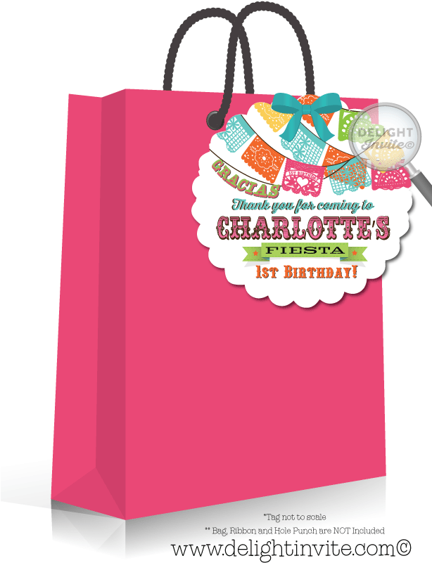 Mexican Fiesta Birthday Invitation Favor Tag - Mexican Fiesta Birthday Invitation Favor Tag (613x822)
