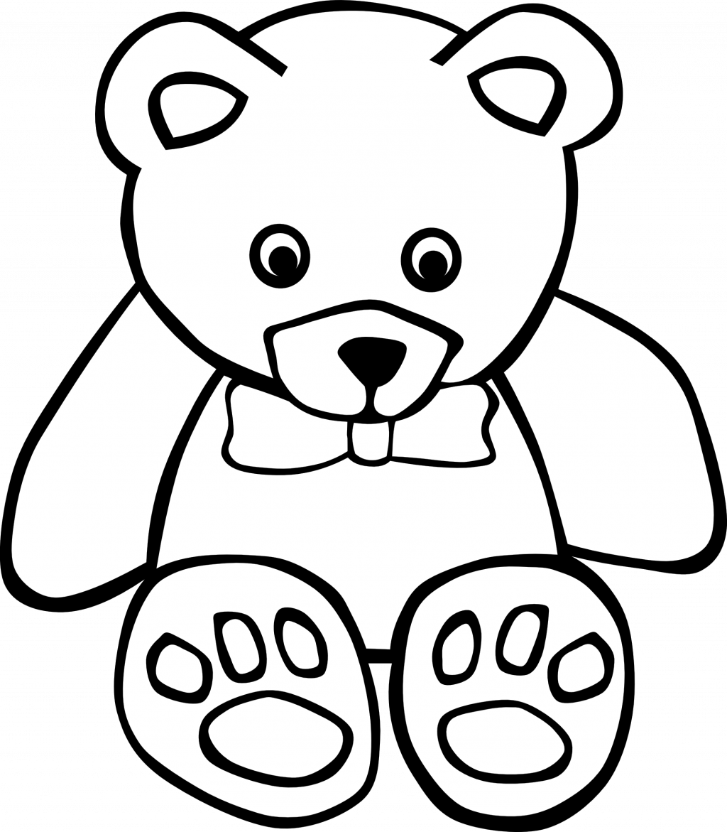 Adult Cute Teddy Bear Coloring Pages Clip Art Black - Adult Cute Teddy Bear Coloring Pages Clip Art Black (1024x1171)