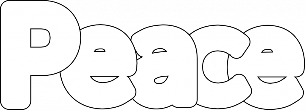 Free Peace Symbol Coloring Pages Sign Publicado Por - Free Peace Symbol Coloring Pages Sign Publicado Por (1024x372)