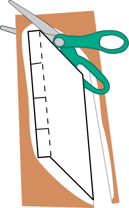 Rough Cut Out Two Patterns And Use Tape "donuts" On - Rough Cut Out Two Patterns And Use Tape "donuts" On (426x687)