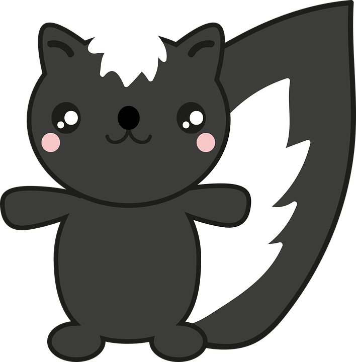 Skunk Clipart Forest - Skunk Clipart Forest (708x720)