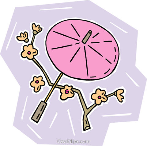 Guarda-chuva Com Flores De Primavera Livre De Direitos - Guarda-chuva Com Flores De Primavera Livre De Direitos (480x475)