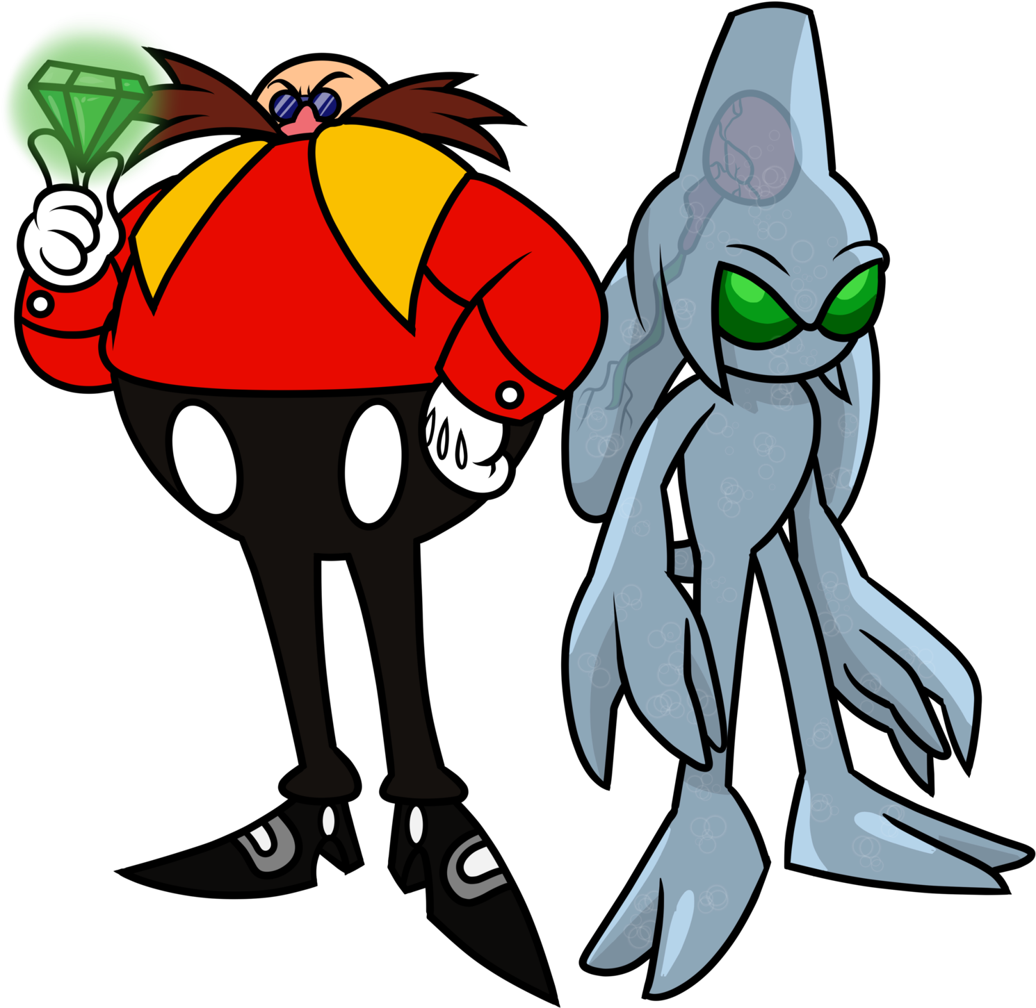 Vector Library Stock Robotnik And Chaos - Vector Library Stock Robotnik And Chaos (1600x1600)