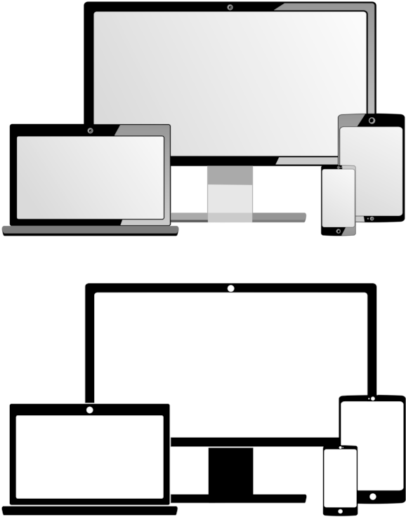 Responsive Web Design Handheld Devices Mockup Office - Responsive Web Design Handheld Devices Mockup Office (593x750)