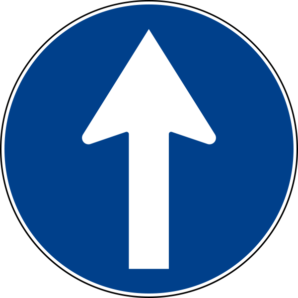 File Italian Traffic Signs Direzione Obbligatoria Dritto - File Italian Traffic Signs Direzione Obbligatoria Dritto (600x600)