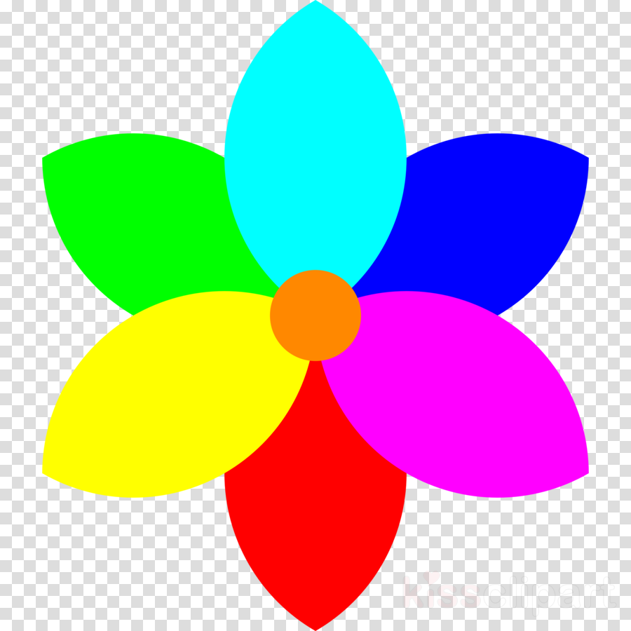 Rainbow Flower Clipart Petal Rainbow Rose Clip Art - Rainbow Flower Clipart Petal Rainbow Rose Clip Art (900x900)