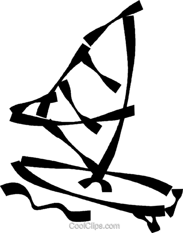 Windsurfer Royalty Free Vector Clip Art Illustration - Windsurfer Royalty Free Vector Clip Art Illustration (377x480)