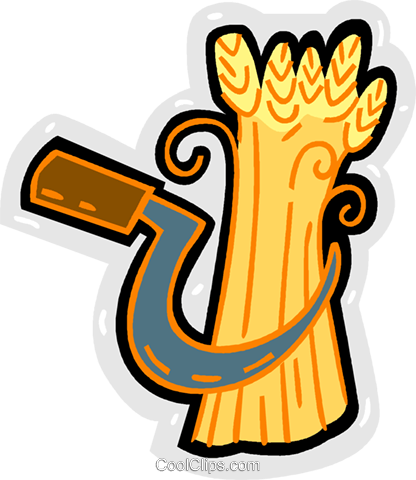 Wheat Harvest Royalty Free Vector Clip Art Illustration - Wheat Harvest Royalty Free Vector Clip Art Illustration (416x480)
