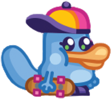 Lips The Duck Billed Brattypus With His Skateboard - Lips The Duck Billed Brattypus With His Skateboard (400x400)