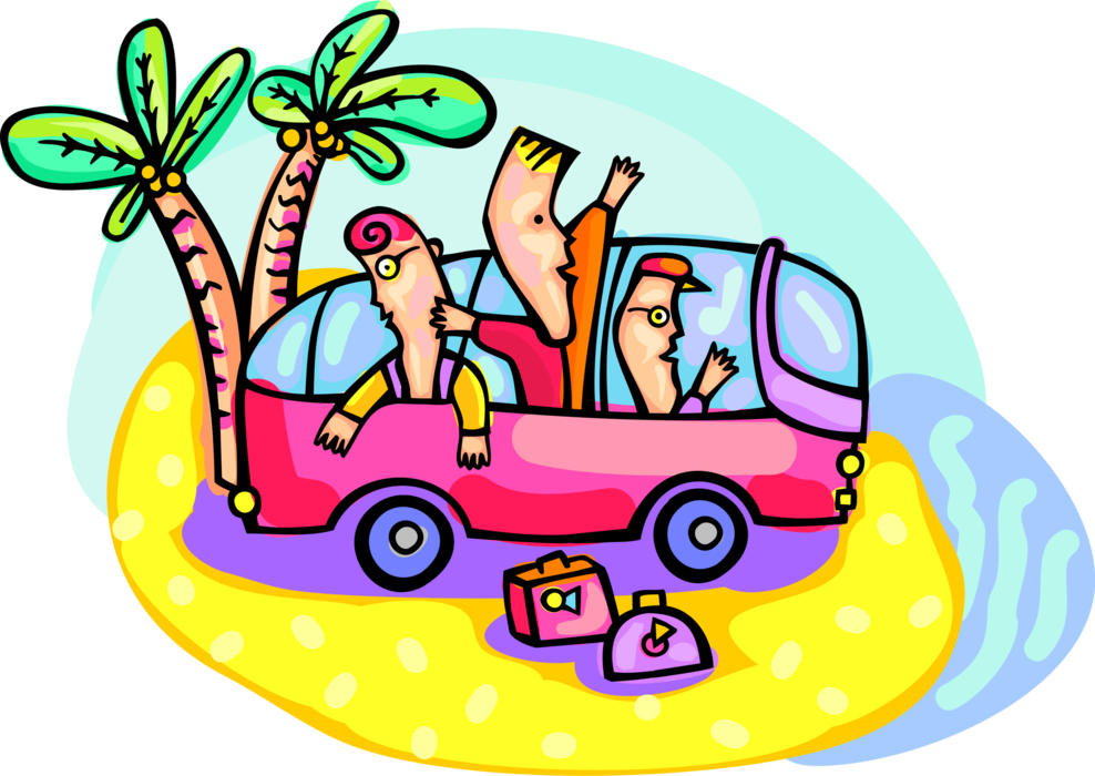Family On Image Illustration Of In Vehicle - Family On Image Illustration Of In Vehicle (988x700)