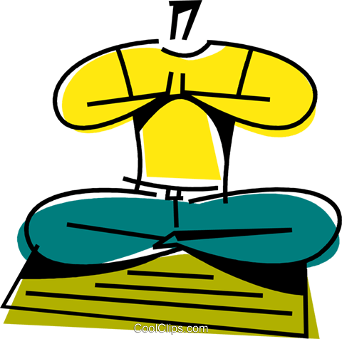 Man Doing Yoga Royalty Free Vector Clip Art Illustration - Man Doing Yoga Royalty Free Vector Clip Art Illustration (480x476)
