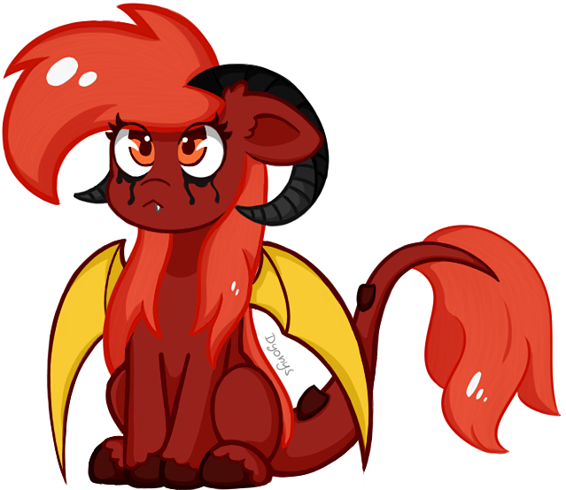 Dyonys, Bat Wings, Chibi, Demon, Dragon Tail, Fangs, - Dyonys, Bat Wings, Chibi, Demon, Dragon Tail, Fangs, (731x731)