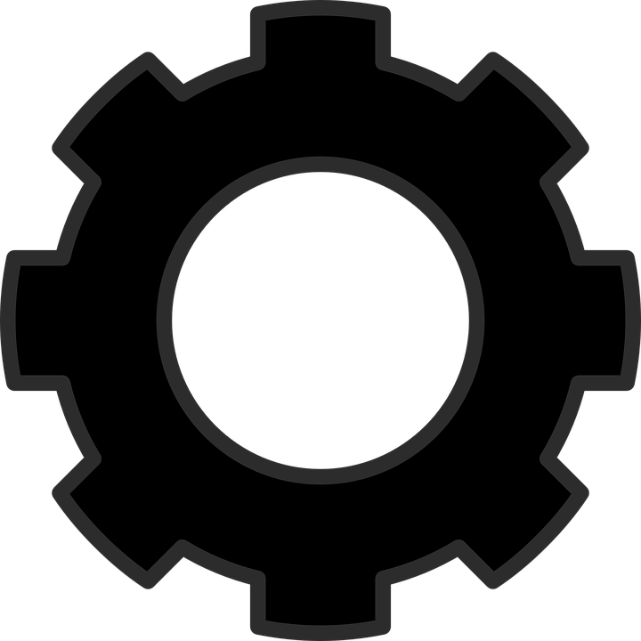 Mechanical Clipart Single Gear - Mechanical Clipart Single Gear (720x720)