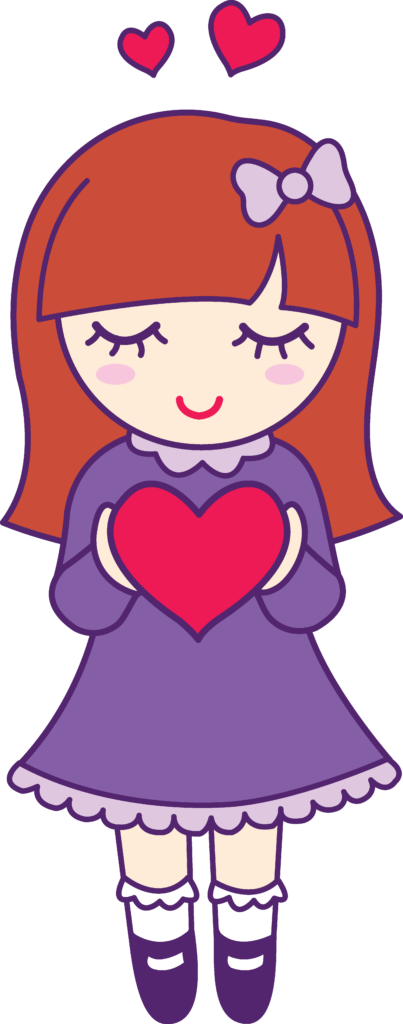 Girl Clipart Valentine Hearts For - Girl Clipart Valentine Hearts For (403x1024)