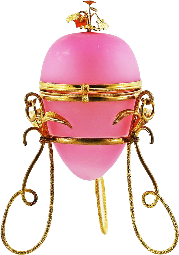Antique French Pink Opaline & Gilt Ormolu Egg Box, - Antique French Pink Opaline & Gilt Ormolu Egg Box, (883x883)
