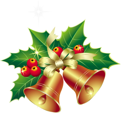 Christmas Bells With Mistleto - Christmas Bells With Mistleto (400x387)