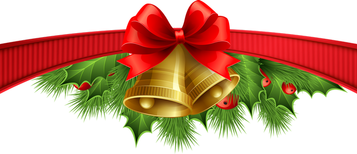 Bell Clipart Christmas Bow 14 - Bell Clipart Christmas Bow 14 (697x302)
