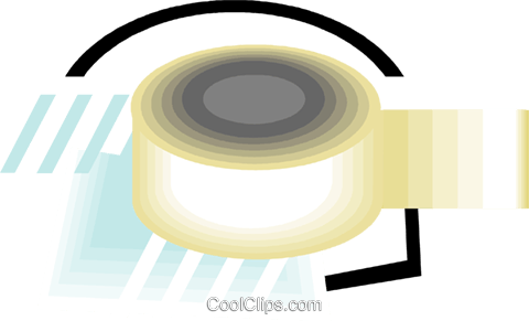 Adhesive Tape, Royalty Free Vector Clip Art Illustration - Adhesive Tape, Royalty Free Vector Clip Art Illustration (480x291)
