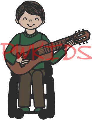 Boy Clipart Wheelchair - Boy Clipart Wheelchair (348x450)