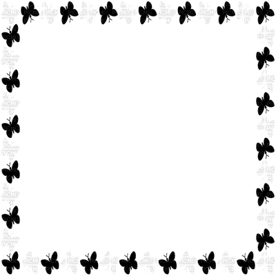 Butterfly Border Clipart 42424 Black/white Butterfly - Butterfly Border Clipart 42424 Black/white Butterfly (400x400)