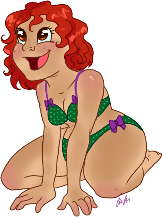 Clip Art Girl By C Puff - Clip Art Girl By C Puff (587x736)