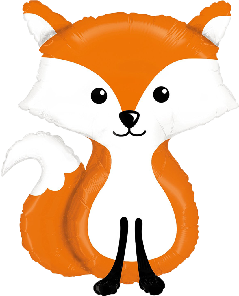 Fox Balloon Instaballoons Giant Welcome Baby - Fox Balloon Instaballoons Giant Welcome Baby (827x1024)