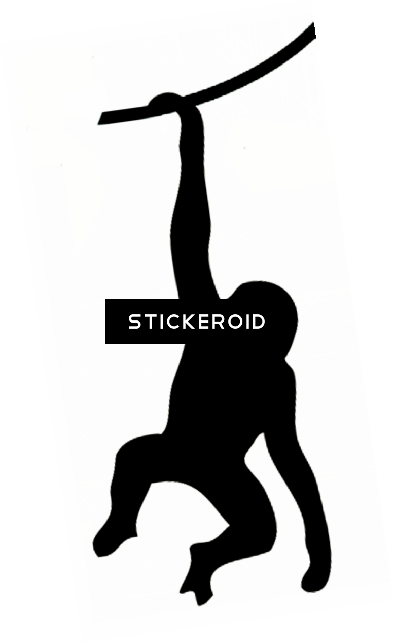 Silhouette Of Monkey - Silhouette Of Monkey (777x1266)