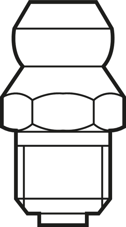 Hydraulic-type Lube Nipple According To Din 71412 Form - Hydraulic-type Lube Nipple According To Din 71412 Form (408x734)