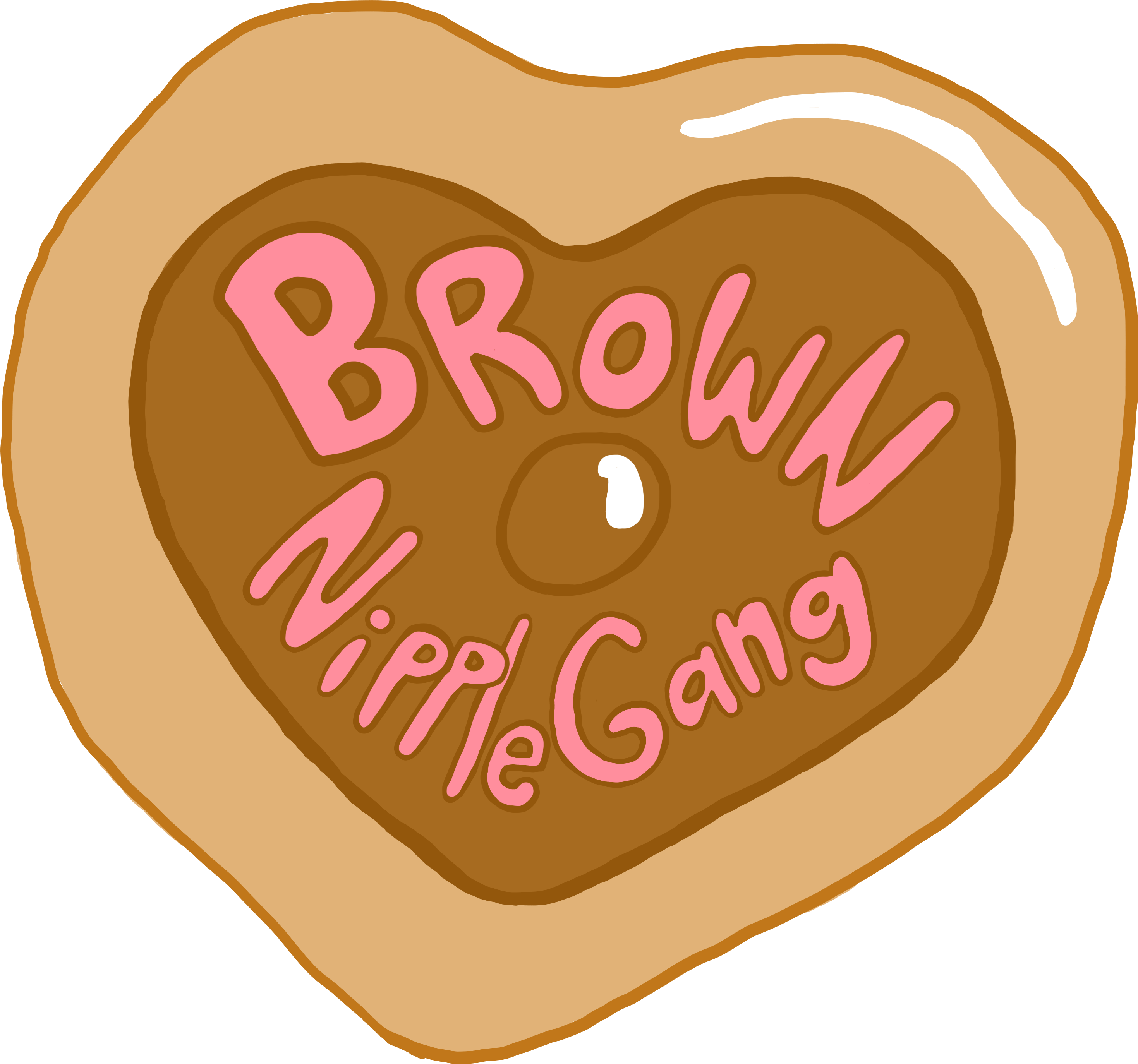 Brown Nipple Gang Sticker - Brown Nipple Gang Sticker (3024x4032)