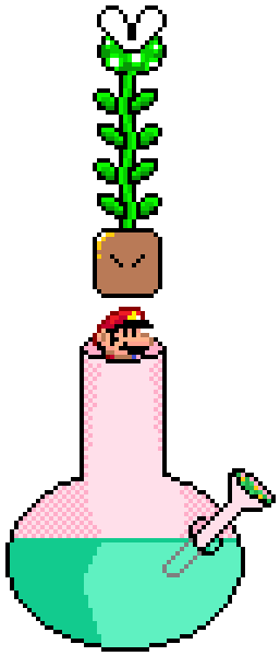 Transparent Bong 8 Bit - Transparent Bong 8 Bit (344x712)
