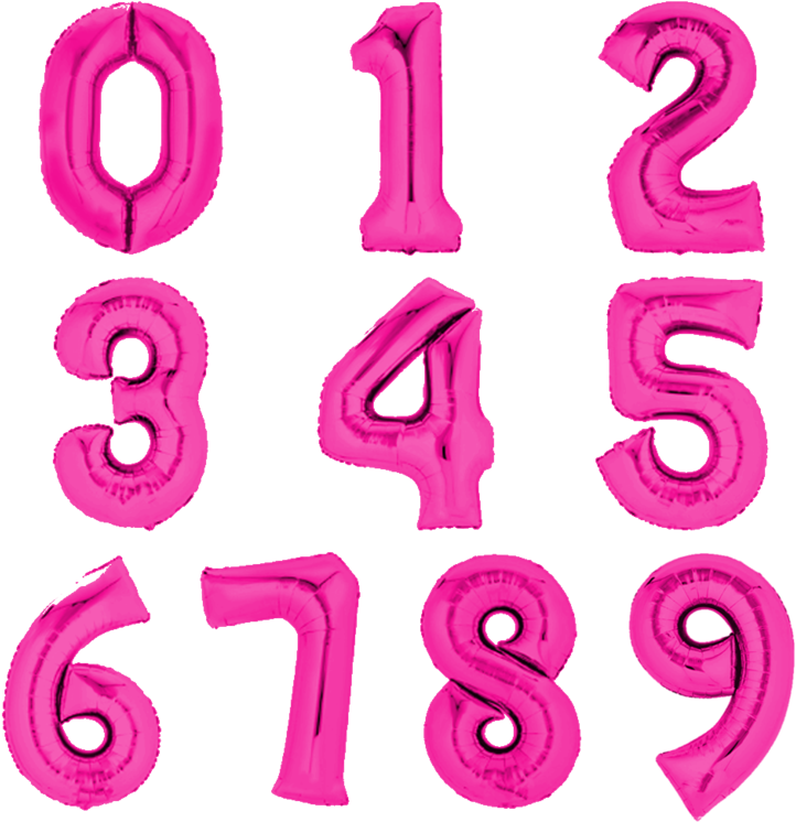 Foil Balloon 80cm Pink Pink Number Balloon Birthday - Foil Balloon 80cm Pink Pink Number Balloon Birthday (768x768)