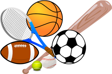 Sports Equipment Clipart Collage - Sports Equipment Clipart Collage (406x503)