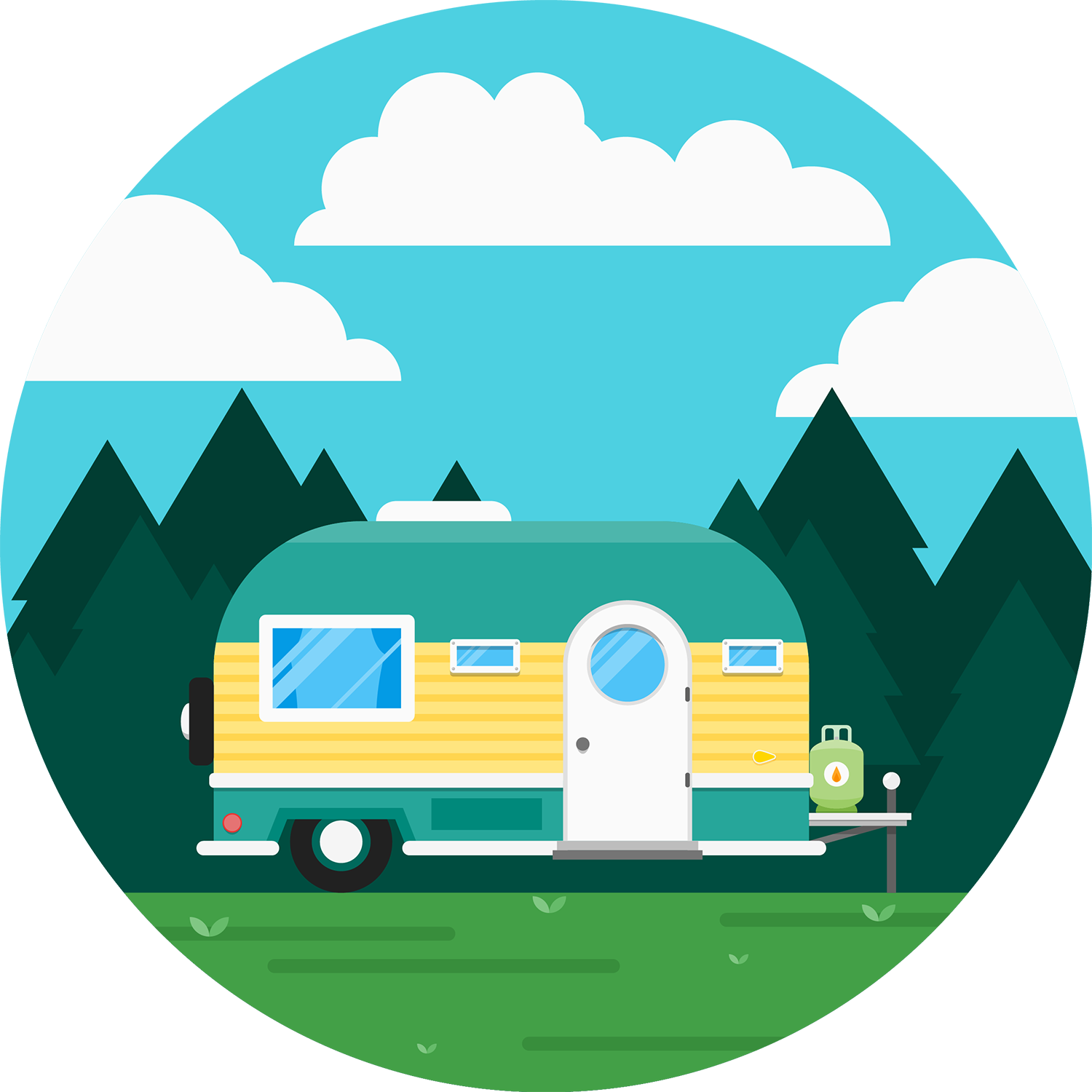 Caravan Recreational Vehicle Icon - Caravan Recreational Vehicle Icon (1500x1500)