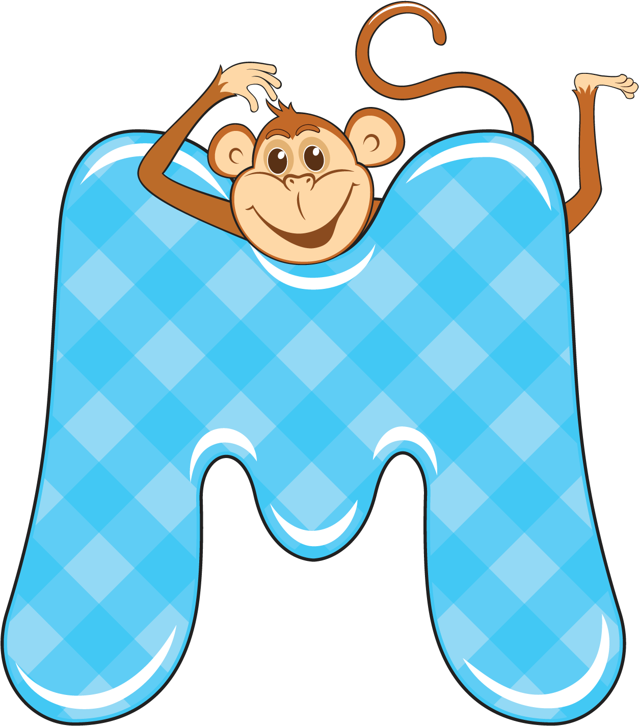 M Is For Monkey, Baby Alphabet - M Is For Monkey, Baby Alphabet (1416x1489)