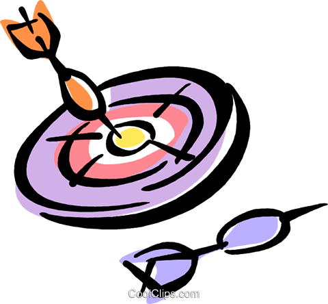 Dartboard And Dart Royalty Free Vector Clip Art Illustration - Dartboard And Dart Royalty Free Vector Clip Art Illustration (480x444)