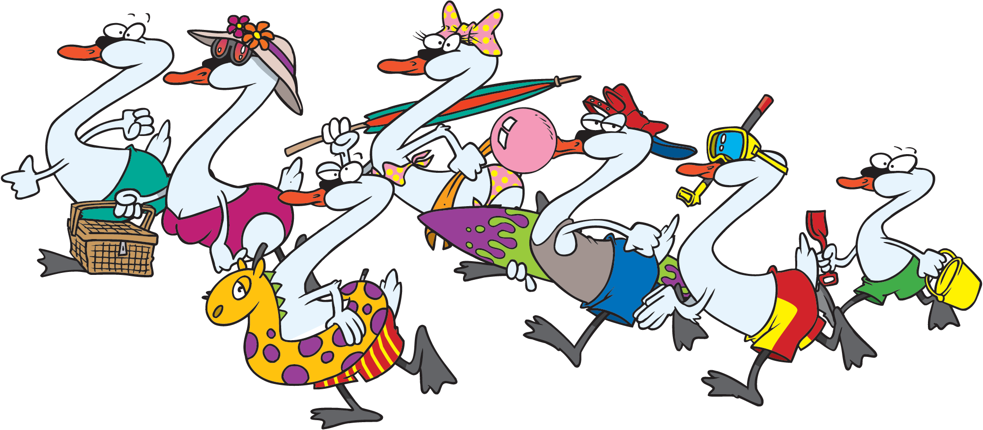 12 Cartoon People Swimming Free Cliparts That You Can - 12 Cartoon People Swimming Free Cliparts That You Can (2000x876)