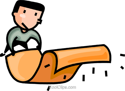 Man Shaking Out His Carpet Royalty Free Vector Clip - Man Shaking Out His Carpet Royalty Free Vector Clip (480x351)