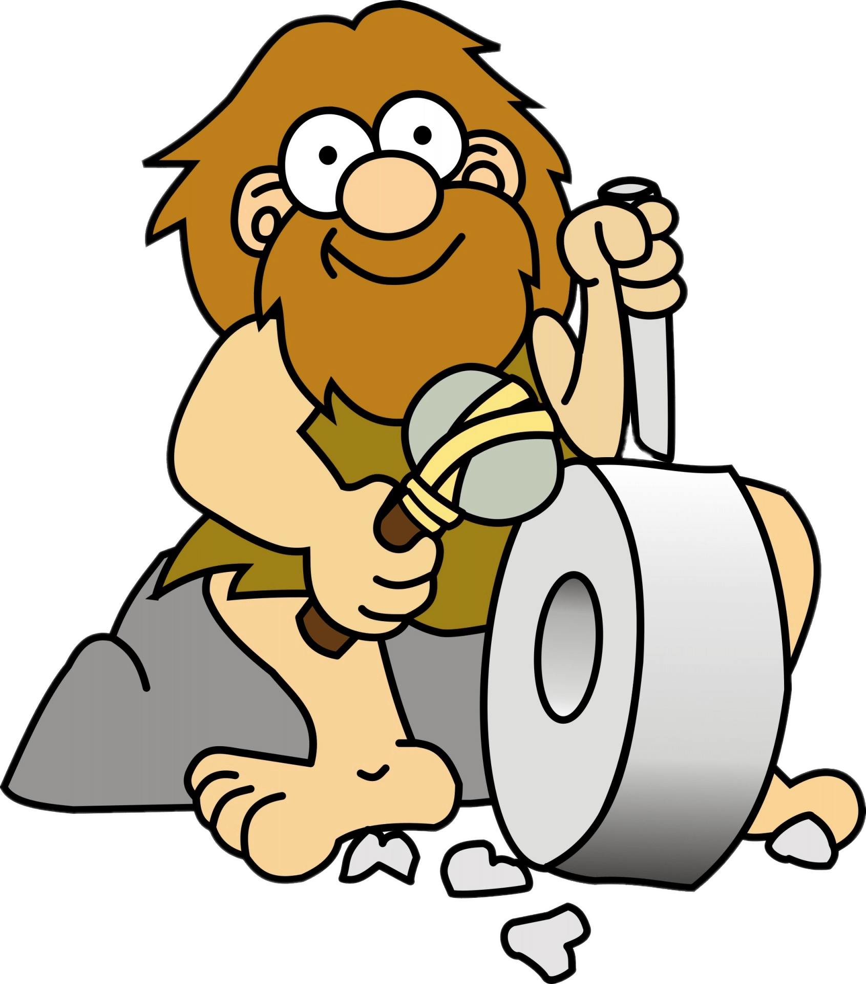 Caveman Clipart Stick - Caveman Clipart Stick (1691x1920)