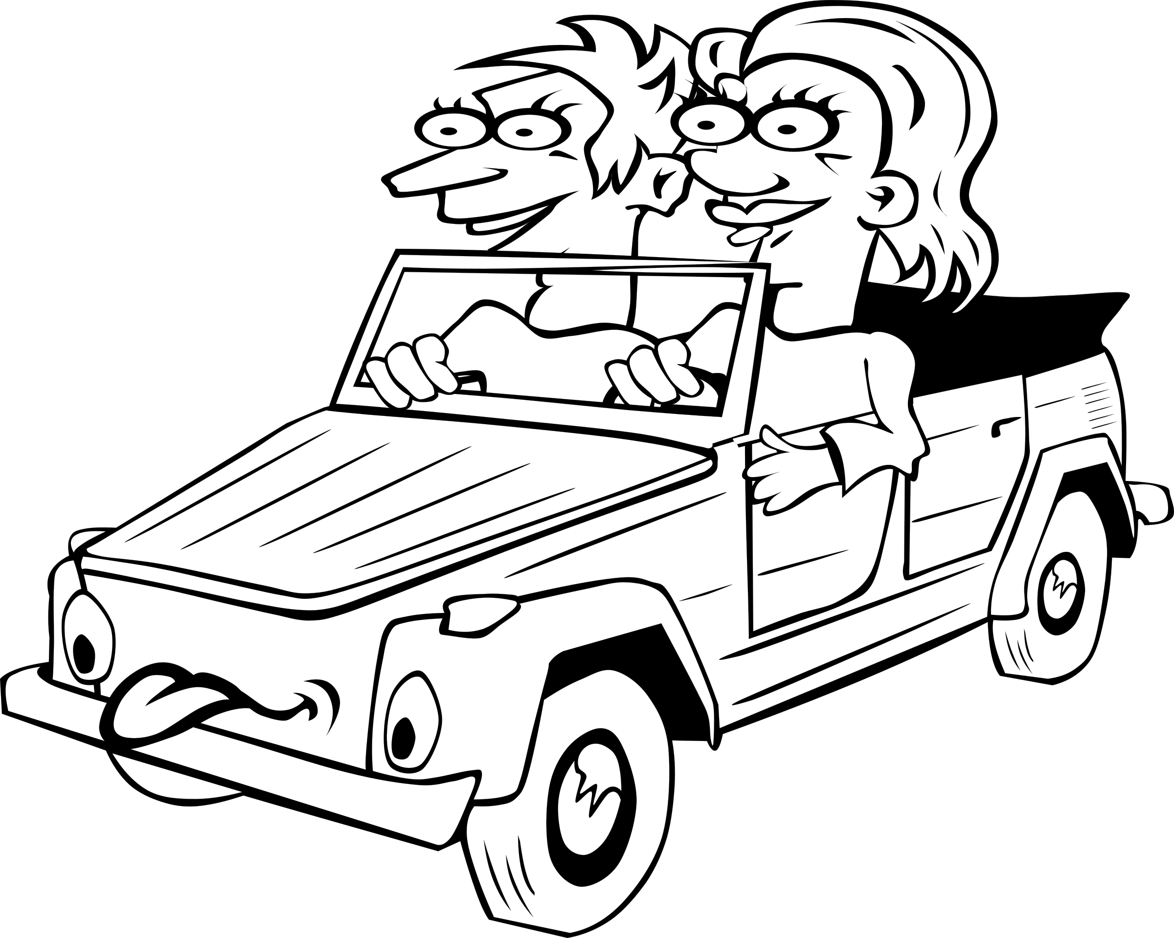 G Girl And Boy Driving Car Cartoon 1 Clip Royalty Free - G Girl And Boy Driving Car Cartoon 1 Clip Royalty Free (2400x1919)
