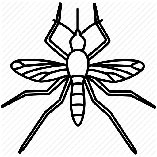 Insects Outlines By Jisun Park Disease Midge - Insects Outlines By Jisun Park Disease Midge (512x512)